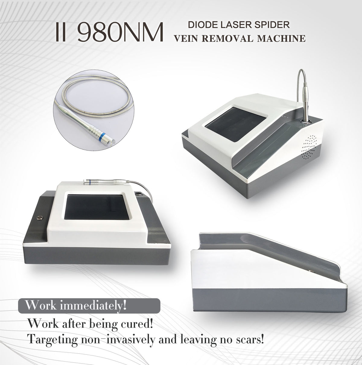 980nm laser vascular removal veins therapy machine