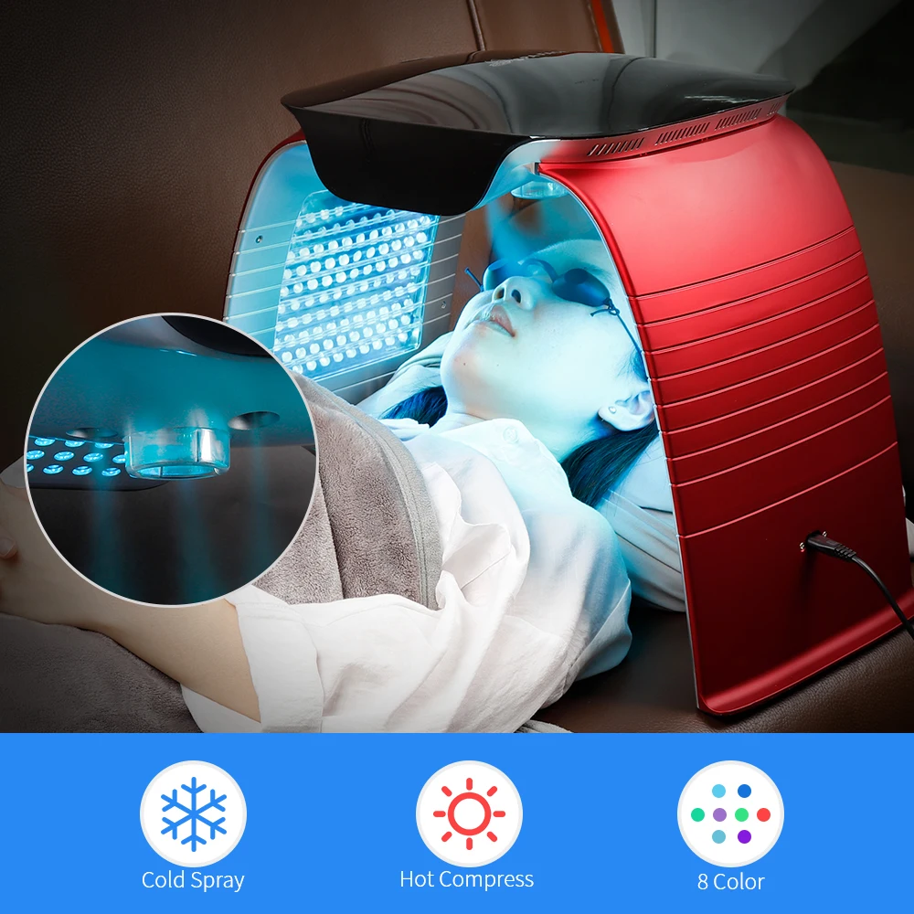 Free Shipping | LED Light therapy facial care machine with 8 colors