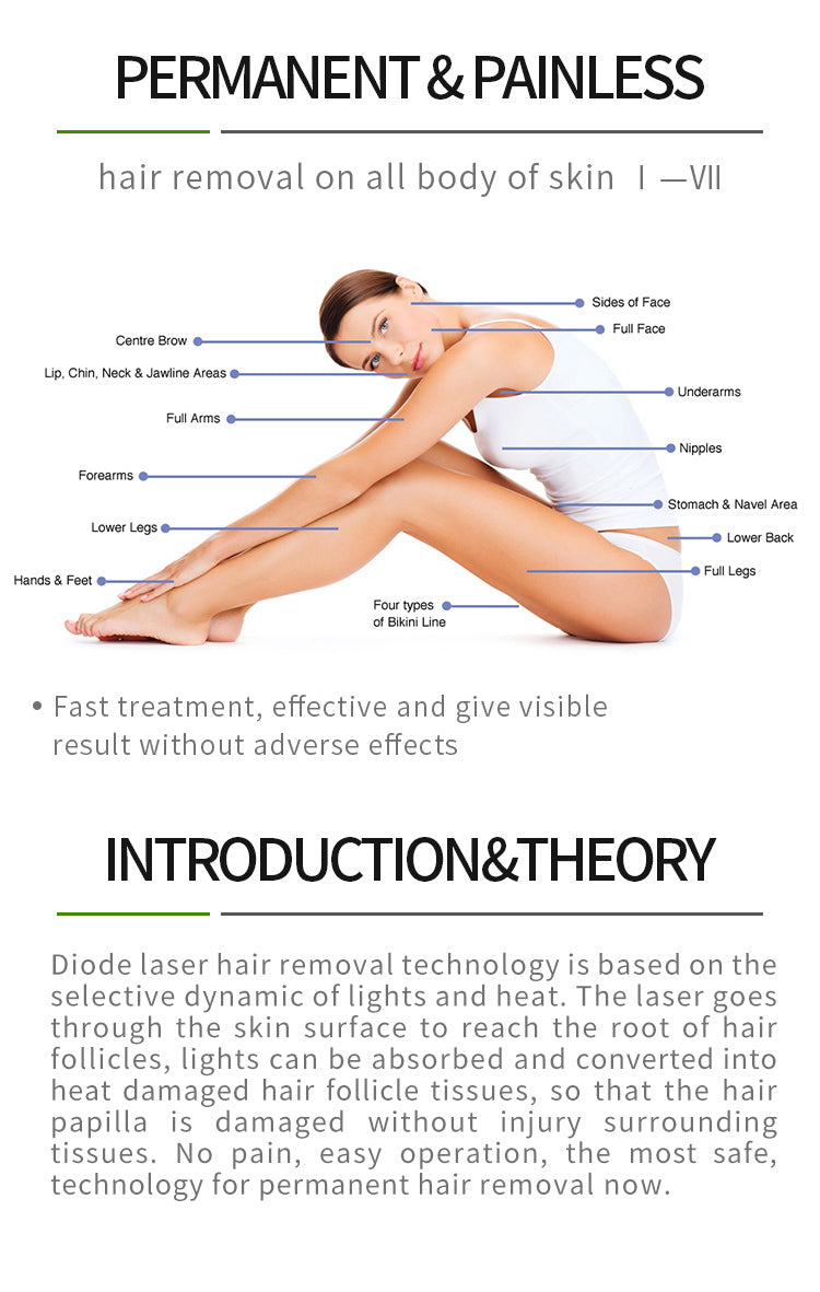 portable diode laser hair removal machine for business use