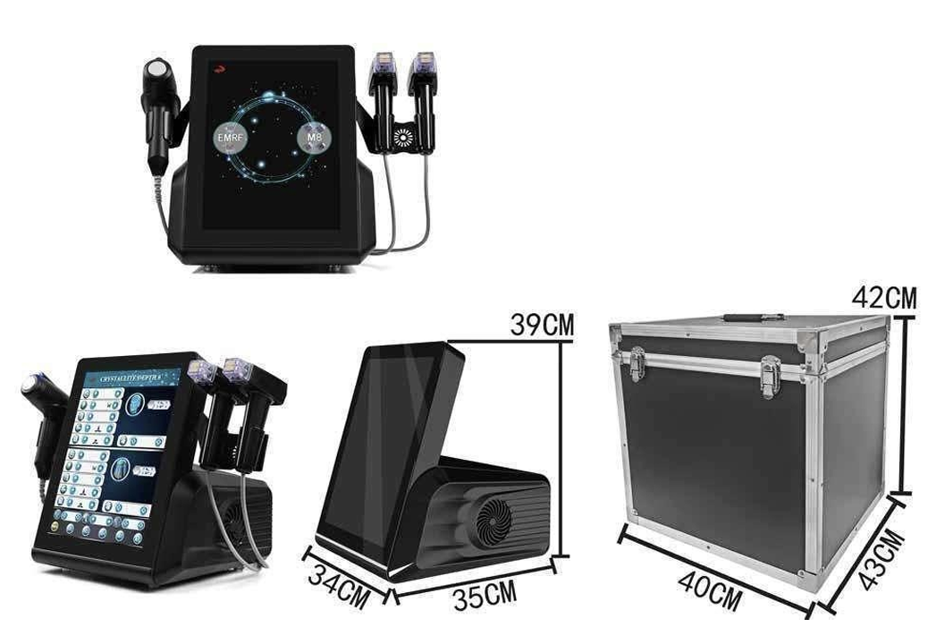 Free shipping | Latest rf microneedling machine with ice hammer acne scars stretch mark face lifting